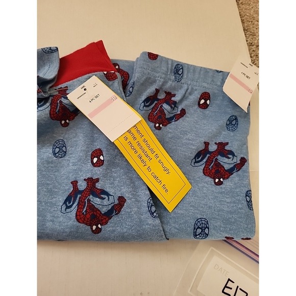 Marvel Spider-man Size 10 2 Piece Pajama Set Short Sleeve And Pants New Comics - Picture 6 of 6
